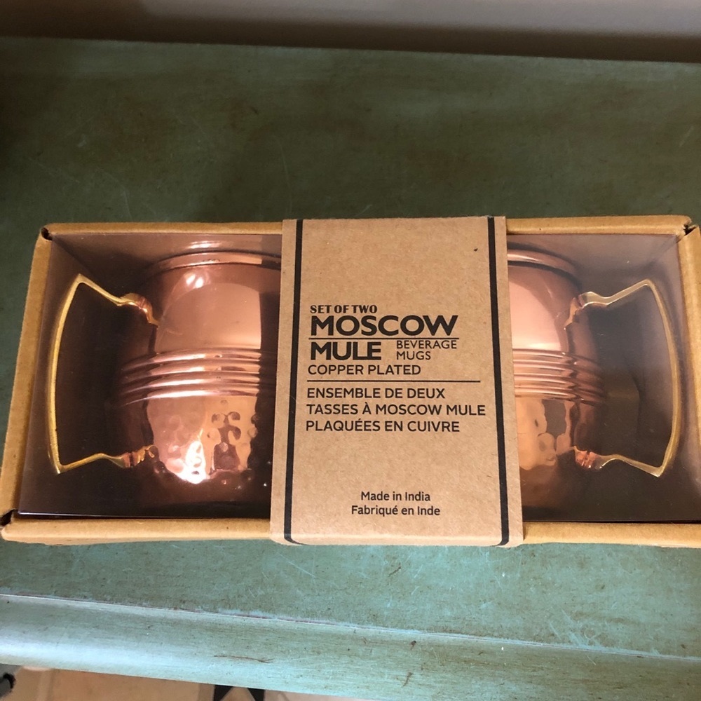 Set of 2 Copper Moscow Mule Mugs